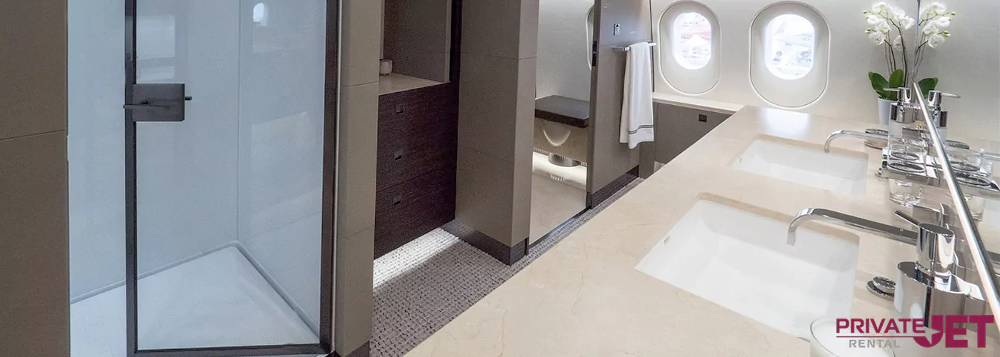 Luxury Private Jet Bathroom