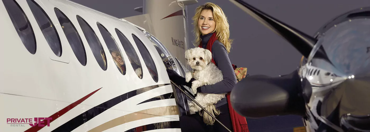 Pets on a private jet