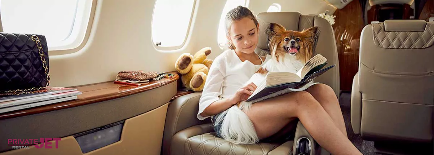 الحيوانات الأليفة على متن طائرة خاصة