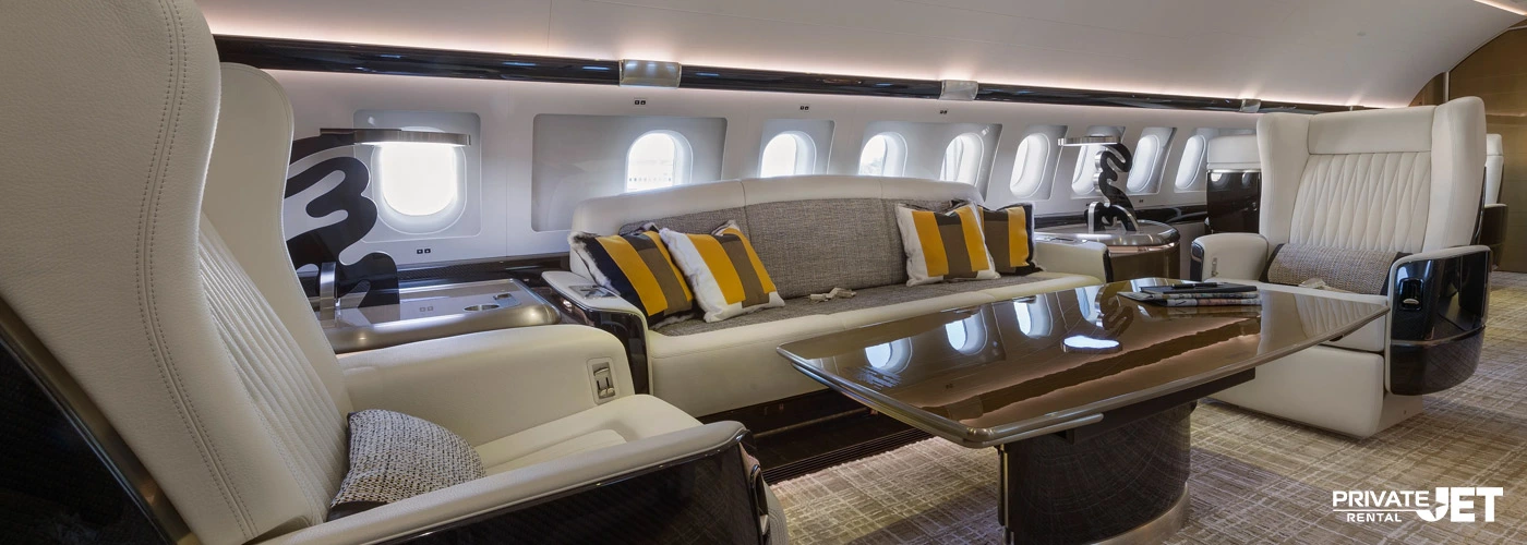 Private jet interiors design