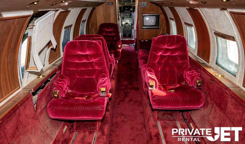 Elvis Presley's Private Jet Interior 