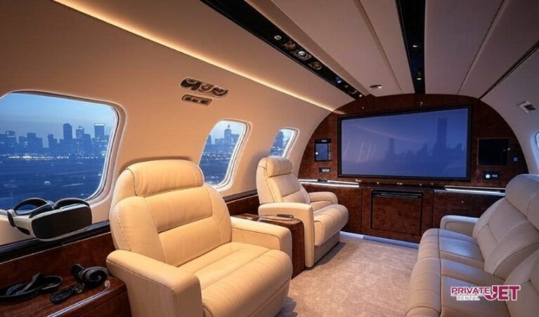What are the Luxury Entertainment Options in Private Jets?