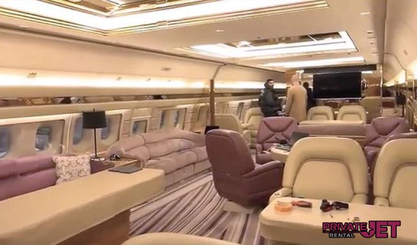 Drake's private jet interior